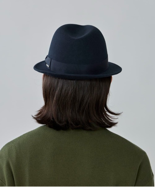 OVERRIDE（オーバーライド）の「OVERRIDE  FELT FEDORA S.BRIM / オーバーライド（ハット・メンズ・ブラウン/レッド/グリーン/ベージュ/ネイビー/グレー/ブラック・60cm/58cm/56cm）」の9枚目の写真