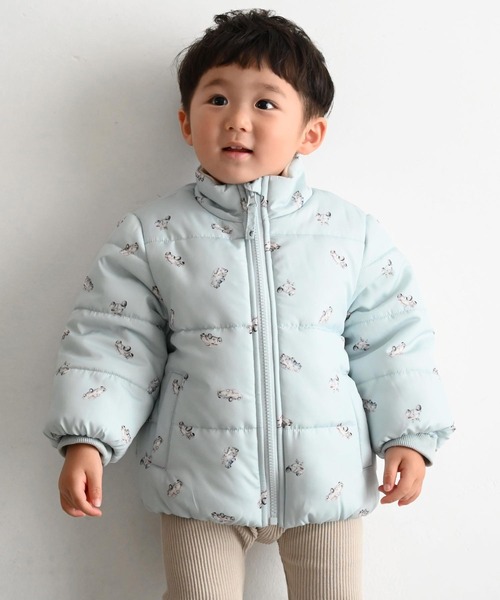 PUPPAPUPO(プッパプーポ)の「【撥水】 洗える 中わた ジャケット(ブルゾン・キッズ・ピンク/アイボリー/ブルー・80/110/90/100)」の1枚目の写真