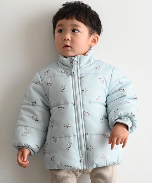 PUPPAPUPO(プッパプーポ)の「【撥水】 洗える 中わた ジャケット(ブルゾン・キッズ・ピンク/アイボリー/ブルー・80/110/90/100)」の4枚目の写真