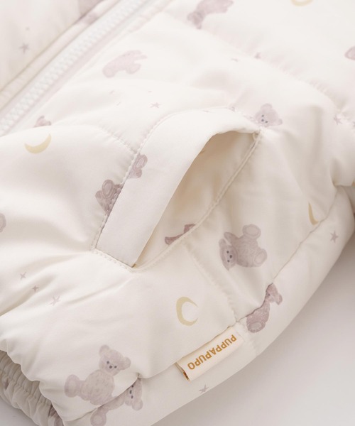 PUPPAPUPO(プッパプーポ)の「【撥水】 洗える 中わた ジャケット(ブルゾン・キッズ・ピンク/アイボリー/ブルー・80/110/90/100)」の15枚目の写真