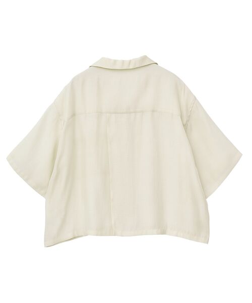 接触冷感シアー開襟半袖シャツ