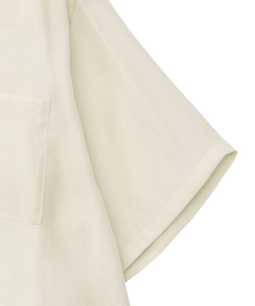 接触冷感シアー開襟半袖シャツ