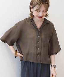 AMERICAN HOLIC | 接触冷感シアー開襟半袖シャツ(シャツ/ブラウス)