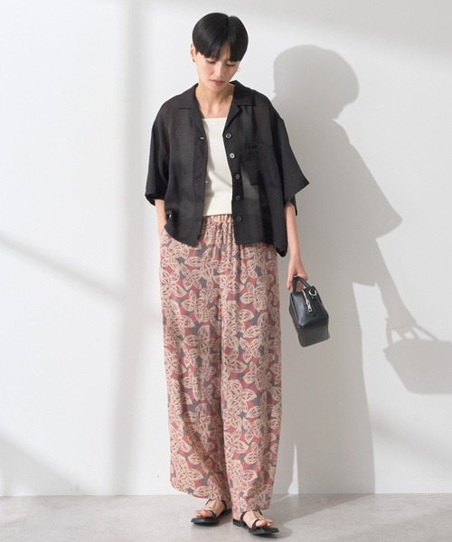 AMERICAN HOLIC(アメリカンホリック)の「接触冷感シアー開襟半袖シャツ(シャツ/ブラウス・レディース・ブルー/アイボリー/ブラック/モカ・M/L)」の15枚目の写真