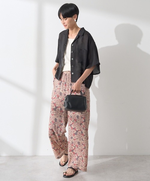 AMERICAN HOLIC(アメリカンホリック)の「接触冷感シアー開襟半袖シャツ(シャツ/ブラウス・レディース・ブルー/アイボリー/ブラック/モカ・M/L)」の14枚目の写真
