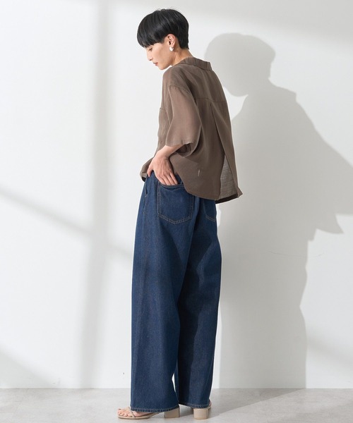 AMERICAN HOLIC(アメリカンホリック)の「接触冷感シアー開襟半袖シャツ(シャツ/ブラウス・レディース・ブルー/アイボリー/ブラック/モカ・M/L)」の18枚目の写真