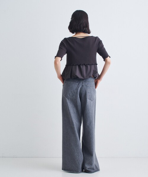 CODE A(コードエー)の「chic border 2way ribbon cardigan(カーディガン/ボレロ・レディース・ブラック系2/ホワイト系3/ブラウン系その他3・00)」の16枚目の写真