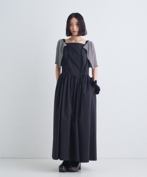 CODE A(コードエー)の「chic border 2way ribbon cardigan(カーディガン/ボレロ・レディース・ブラック系2/ホワイト系3/ブラウン系その他3・00)」の8枚目の写真