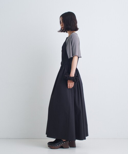 CODE A(コードエー)の「chic border 2way ribbon cardigan(カーディガン/ボレロ・レディース・ブラック系2/ホワイト系3/ブラウン系その他3・00)」の9枚目の写真