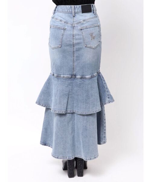 EATME（イートミー）の「フレアマーメイドデニムスカート（デニムスカート・レディース・ピンク/ブラック/ライトブルー・SMALL/MEDIUM）」の13枚目の写真