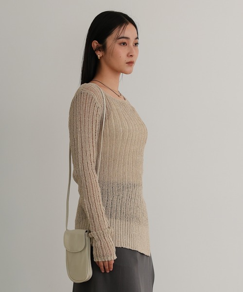 TENTO（テント）の「針抜きリブニットプルオーバー（ニット/セーター・レディース・ブラウン/ベージュ・FREE）」の15枚目の写真