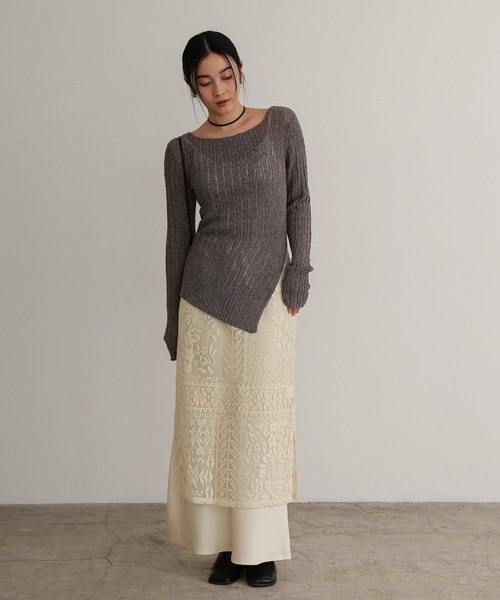 TENTO（テント）の「針抜きリブニットプルオーバー（ニット/セーター・レディース・ブラウン/ベージュ・FREE）」の20枚目の写真