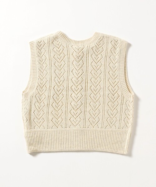 BEAMS BOY（ビームスボーイ）の「【1/15再値下げ】レース ニット ベスト（ベスト・レディース・ブラック/ナチュラル・ONE SIZE）」の8枚目の写真