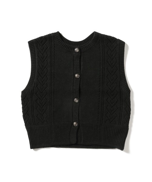 BEAMS BOY（ビームスボーイ）の「【1/15再値下げ】レース ニット ベスト（ベスト・レディース・ブラック/ナチュラル・ONE SIZE）」の6枚目の写真