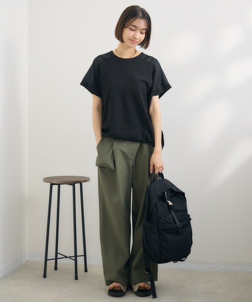 KATHARINE ROSS(キャサリンロス)の「【PILLINI/ピリーニ】サラコットンプルオーバー(Tシャツ/カットソー・レディース・モカ/ブラック・MEDIUM)」の3枚目の写真