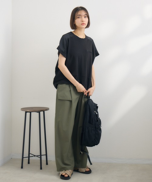 KATHARINE ROSS(キャサリンロス)の「【PILLINI/ピリーニ】サラコットンプルオーバー(Tシャツ/カットソー・レディース・モカ/ブラック・MEDIUM)」の5枚目の写真