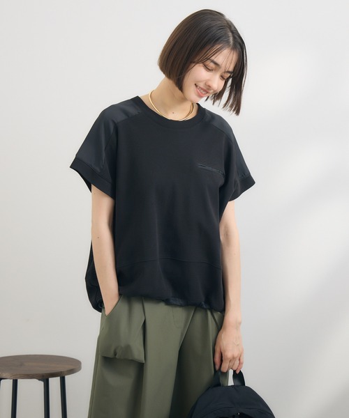 KATHARINE ROSS(キャサリンロス)の「【PILLINI/ピリーニ】サラコットンプルオーバー(Tシャツ/カットソー・レディース・モカ/ブラック・MEDIUM)」の7枚目の写真