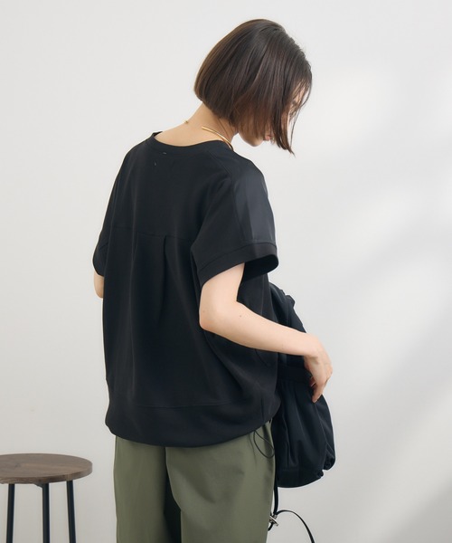 KATHARINE ROSS(キャサリンロス)の「【PILLINI/ピリーニ】サラコットンプルオーバー(Tシャツ/カットソー・レディース・モカ/ブラック・MEDIUM)」の9枚目の写真