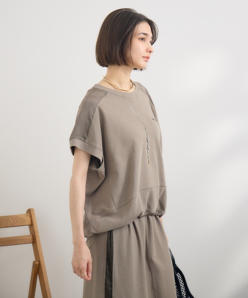 KATHARINE ROSS(キャサリンロス)の「【PILLINI/ピリーニ】サラコットンプルオーバー(Tシャツ/カットソー・レディース・モカ/ブラック・MEDIUM)」の16枚目の写真