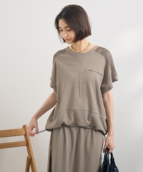 KATHARINE ROSS(キャサリンロス)の「【PILLINI/ピリーニ】サラコットンプルオーバー(Tシャツ/カットソー・レディース・モカ/ブラック・MEDIUM)」の17枚目の写真