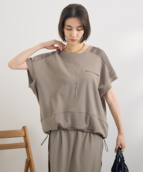 KATHARINE ROSS(キャサリンロス)の「【PILLINI/ピリーニ】サラコットンプルオーバー(Tシャツ/カットソー・レディース・モカ/ブラック・MEDIUM)」の18枚目の写真