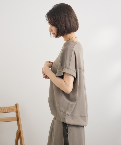 KATHARINE ROSS(キャサリンロス)の「【PILLINI/ピリーニ】サラコットンプルオーバー(Tシャツ/カットソー・レディース・モカ/ブラック・MEDIUM)」の19枚目の写真