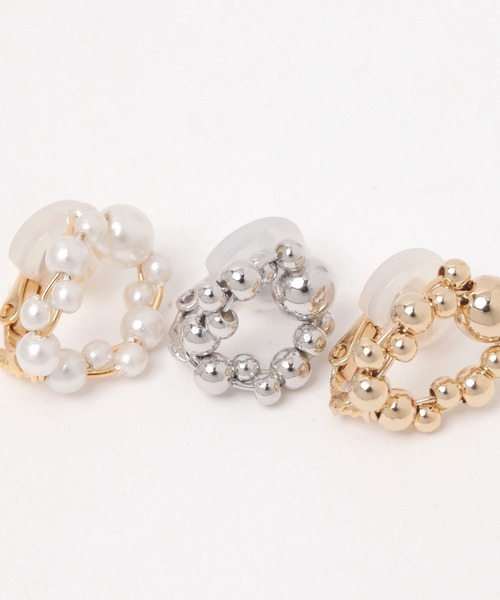 niko and...（ニコアンド）の「ワイヤービーズイヤリング（イヤリング・レディース・イエロー/ホワイト/グレー・0）」の5枚目の写真