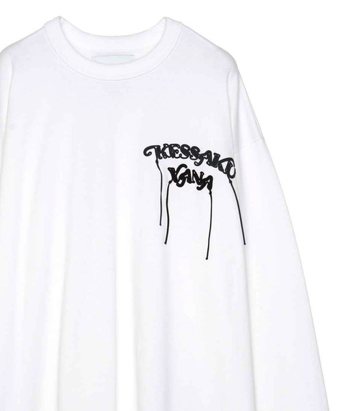 yoshiokubo(ヨシオクボ)の「yoshiokubo ヨシオクボ / L/S T "K" KESSAKU YANA ロンT / YKF25107(Tシャツ/カットソー・メンズ・ブラック/ホワイト・2/3/1)」の1枚目の写真