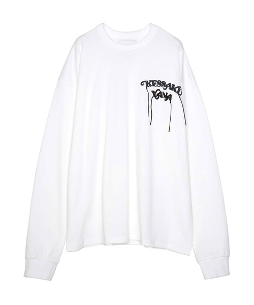 yoshiokubo(ヨシオクボ)の「yoshiokubo ヨシオクボ / L/S T "K" KESSAKU YANA ロンT / YKF25107(Tシャツ/カットソー・メンズ・ブラック/ホワイト・2/3/1)」の6枚目の写真