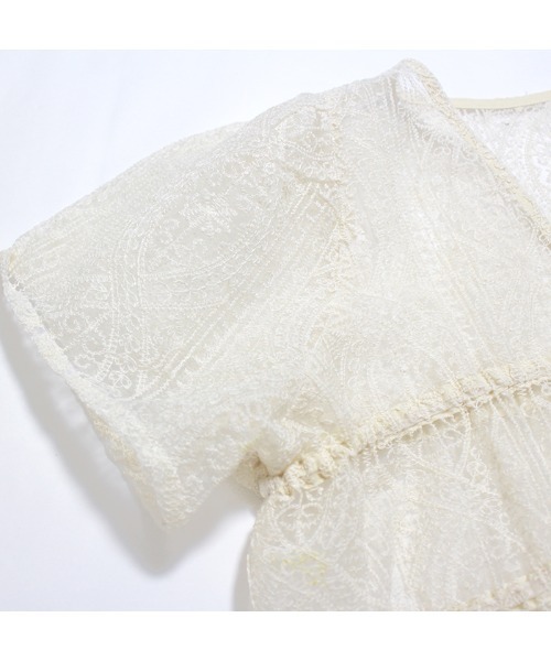 MODE ROBE(モードローブ)の「レースリボンショートブラウス(シャツ/ブラウス・レディース・アイボリー・FREE)」の8枚目の写真