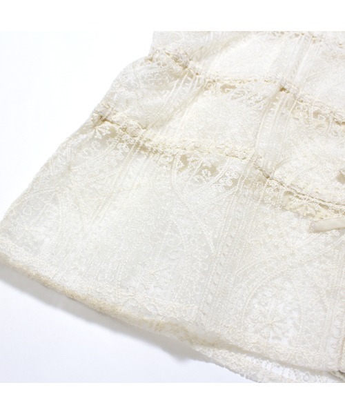 MODE ROBE(モードローブ)の「レースリボンショートブラウス(シャツ/ブラウス・レディース・アイボリー・FREE)」の9枚目の写真