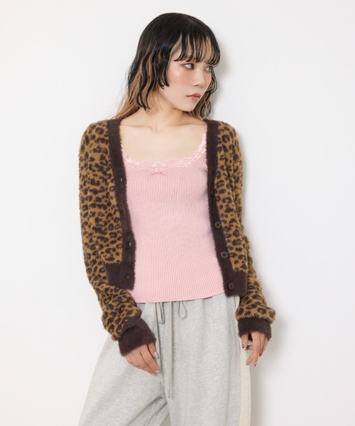 SLY（スライ）の「LACE DOCKING RIB TANK レース ドッキング リブ タンク 夏服 秋服 ノースリーブトップス（タンクトップ・レディース・オフホワイト/ライトブラック/ピンク・FREE）」の18枚目の写真