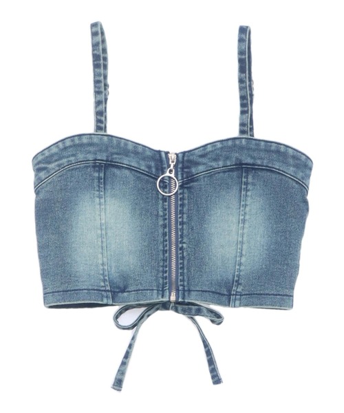 ANAP GｉRL（アナップガール）の「バッグ スピンドル ビスチェ × Tシャツ SET 【キッズお揃い】（Tシャツ/カットソー・キッズ・ブルー/ベージュ・M/S/XS）」の17枚目の写真