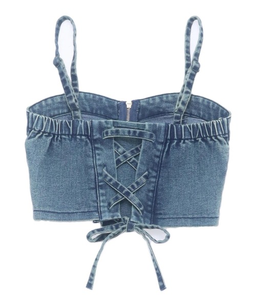 ANAP GｉRL（アナップガール）の「バッグ スピンドル ビスチェ × Tシャツ SET 【キッズお揃い】（Tシャツ/カットソー・キッズ・ブルー/ベージュ・M/S/XS）」の18枚目の写真