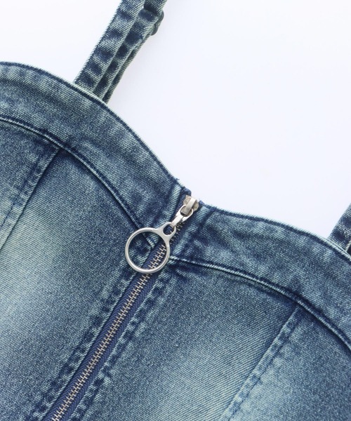 ANAP GｉRL（アナップガール）の「バッグ スピンドル ビスチェ × Tシャツ SET 【キッズお揃い】（Tシャツ/カットソー・キッズ・ブルー/ベージュ・M/S/XS）」の21枚目の写真