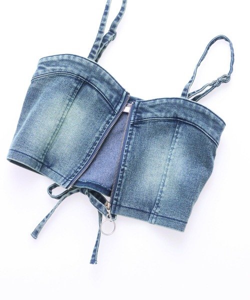 ANAP GｉRL（アナップガール）の「バッグ スピンドル ビスチェ × Tシャツ SET 【キッズお揃い】（Tシャツ/カットソー・キッズ・ブルー/ベージュ・M/S/XS）」の22枚目の写真