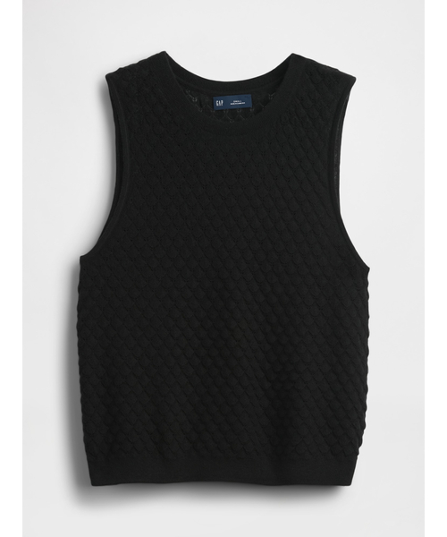 GAP(ギャップ)の「CashSoft カシミヤタッチ ライトウェイト クロップド タンクトップ(ニット/セーター・レディース・ブラック/アイボリー・XS/S/M/L/XL/XXS)」の7枚目の写真