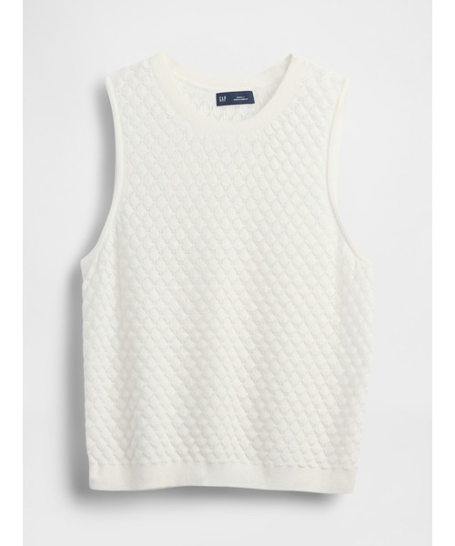 GAP(ギャップ)の「CashSoft カシミヤタッチ ライトウェイト クロップド タンクトップ(ニット/セーター・レディース・ブラック/アイボリー・XS/S/M/L/XL/XXS)」の9枚目の写真