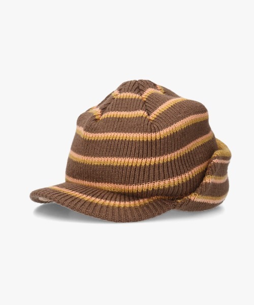 OVERRIDE(オーバーライド)の「OVERRIDE KNIT EARFLAP OSLO CAP SG / オーバーライド(キャップ・レディース・ブラック/ブラウン/ホワイト/グレー・57~59cm)」の4枚目の写真