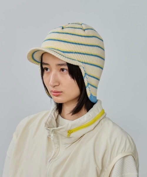 OVERRIDE(オーバーライド)の「OVERRIDE KNIT EARFLAP OSLO CAP SG / オーバーライド(キャップ・レディース・ブラック/ブラウン/ホワイト/グレー・57~59cm)」の9枚目の写真