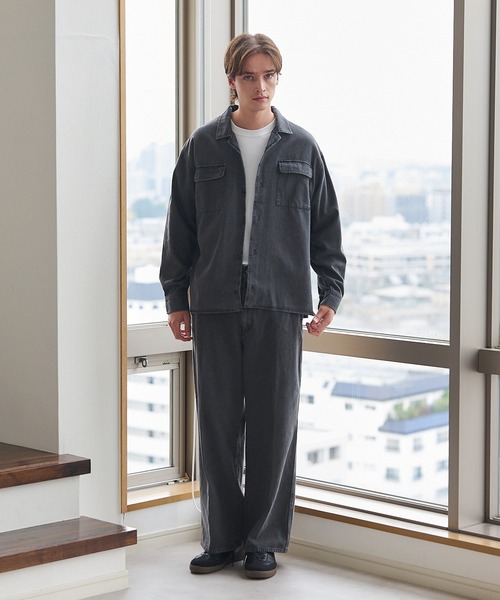 MAISON CLUB（メゾンクラブ）の「【MAISON CLUB】Denim Shirt KKP　/　デニムシャツ（シャツ/ブラウス・メンズ・ネイビー/ブラック・M/L）」の12枚目の写真