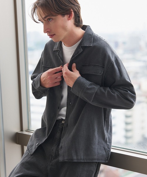 MAISON CLUB（メゾンクラブ）の「【MAISON CLUB】Denim Shirt KKP　/　デニムシャツ（シャツ/ブラウス・メンズ・ネイビー/ブラック・M/L）」の3枚目の写真