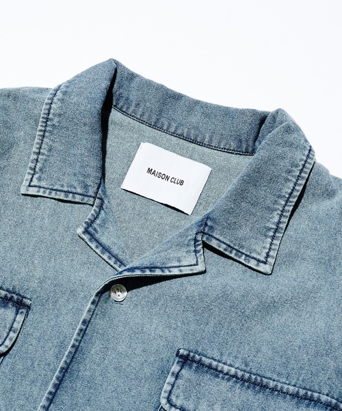 MAISON CLUB（メゾンクラブ）の「【MAISON CLUB】Denim Shirt KKP　/　デニムシャツ（シャツ/ブラウス・メンズ・ネイビー/ブラック・M/L）」の6枚目の写真