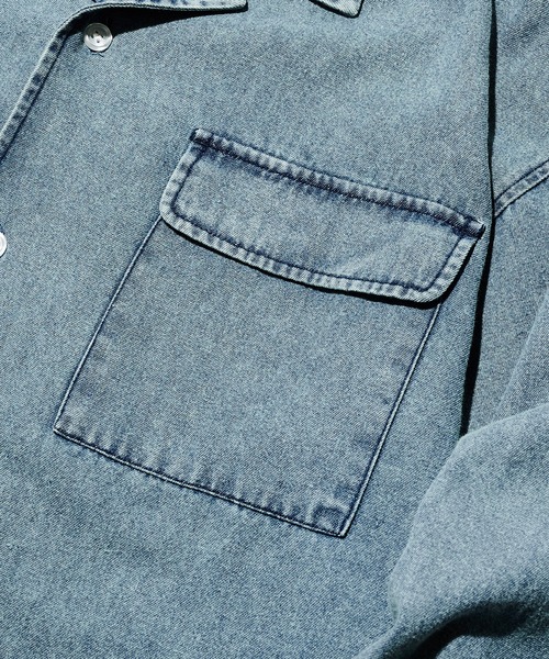 MAISON CLUB（メゾンクラブ）の「【MAISON CLUB】Denim Shirt KKP　/　デニムシャツ（シャツ/ブラウス・メンズ・ネイビー/ブラック・M/L）」の7枚目の写真