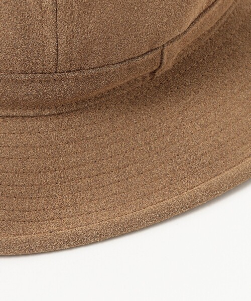 BEAMS PLUS（ビームスプラス）の「MIL Hat Denim on Leather Powder（ハット・メンズ・ブラウン・ONE SIZE）」の4枚目の写真
