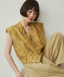 新品 オルネドフォイユ DIARIES 花柄イエローシャツブラウス レディースのシャツ/ブラウス（イエロー/黄色系・花柄