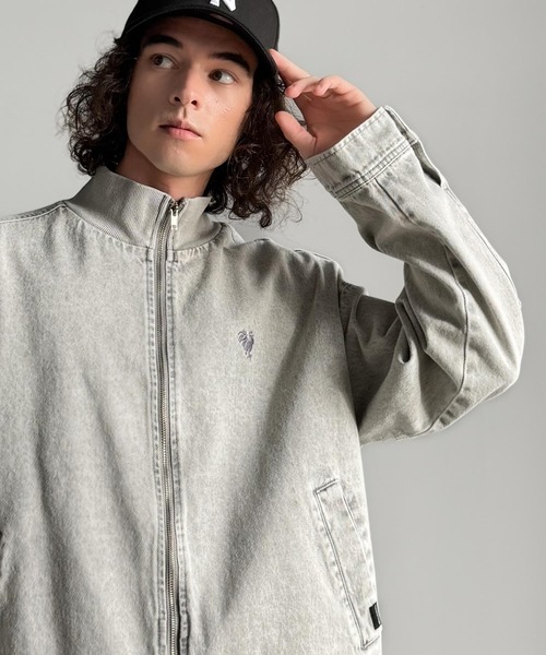 Classical Origin(クラシカルオリジン)の「ヴィンテージ加工ハイネックデニムジャケット/Vintage-Washed High-Neck Denim Jacket(デニムジャケット・メンズ・ブラック系1/ホワイト系1・MEDIUM/SMALL/LARGE)」の5枚目の写真
