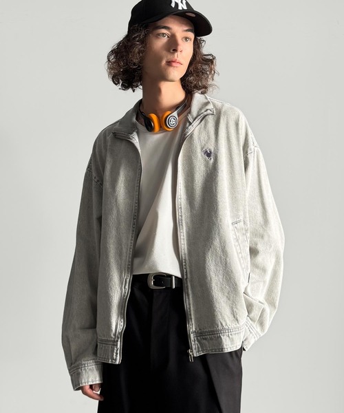 Classical Origin(クラシカルオリジン)の「ヴィンテージ加工ハイネックデニムジャケット/Vintage-Washed High-Neck Denim Jacket(デニムジャケット・メンズ・ブラック系1/ホワイト系1・MEDIUM/SMALL/LARGE)」の9枚目の写真