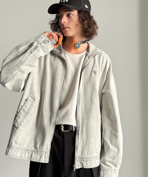 Classical Origin(クラシカルオリジン)の「ヴィンテージ加工ハイネックデニムジャケット/Vintage-Washed High-Neck Denim Jacket(デニムジャケット・メンズ・ブラック系1/ホワイト系1・MEDIUM/SMALL/LARGE)」の10枚目の写真