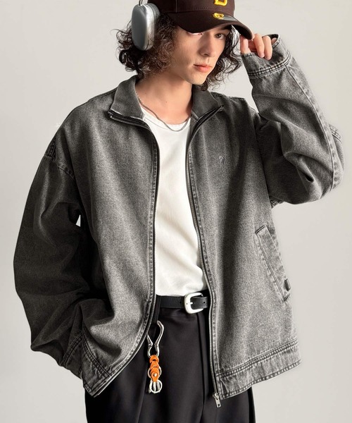 Classical Origin(クラシカルオリジン)の「ヴィンテージ加工ハイネックデニムジャケット/Vintage-Washed High-Neck Denim Jacket(デニムジャケット・メンズ・ブラック系1/ホワイト系1・MEDIUM/SMALL/LARGE)」の12枚目の写真